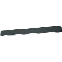 Light Prestige Applique murale moderne pour salle de bain au-dessus du miroir, noire linéaire, 120 cm, couleur variable, LED, 18 W, IBROS