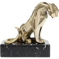 Kare design Déco lion noir et doré