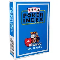 Modiano Poker Index Cartes à jouer professionnelles en bleu clair
