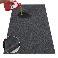 Vevor Tapis de Sol de Garage 2692,4x6705,6x2,4 mm Tapis Protection Antidérapant et Imperméable à Eau Neige Pluie Boue Huile de Voitures avec Support TPE Anti-fuite