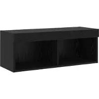 vidaXL : Ensemble de 6 meubles TV, finition bois imitation chêne, coloris noir, en panneaux de particules
