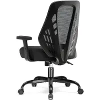 GTPLAYER Chaise de bureau ergonomique COMHOMA avec accoudoirs réglables, chaise de jeu en maille respirante, avec dossier en V et fonction de basculement.