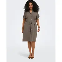 ONLY Carmakoma Robe-chemise 'CARMetta' chocolat