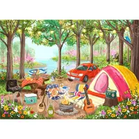 Pieces & Peace : puzzle « Camping », 500 pièces, pour adultes