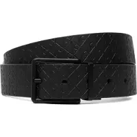 Calvin Klein Ceinture 'Emblem Print Adjustable Reversible' noir