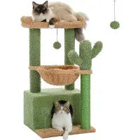 OEM Arbre à chat, grande grotte pour chats, arbre à chat, vert