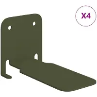 vidaXL Étagère flottante 4 pcs Vert olive 6 x 10,8 x 6,6 cm