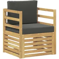 vidaXL Canapé d'extérieur en polyester, blanc et anthracite