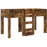 vidaXL Lit superposé pour enfants Chêne fumé 75 x 190 cm