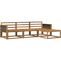 vidaXL Ensemble de canapés d'extérieur 4 pièces en bois massif d'acacia naturel