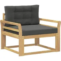vidaXL Canapé d'extérieur moyen en polyester blanc