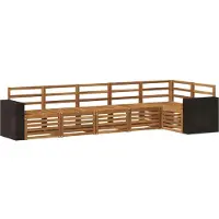 vidaXL Ensemble de canapés d'angle , 6 pièces, bois massif d'acacia naturel