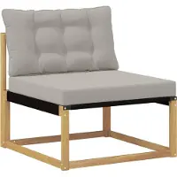 vidaXL Ensemble de canapés d'extérieur avec coussins, 3 pièces, blanc et gris clair