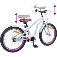 vidaXL Vélo enfant 22 pouces pour enfants de 7 à 12 ans Vert clair