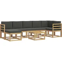 vidaXL Ensemble de salon de jardin 8 pièces, blanc et anthracite, en polyester