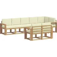 vidaXL Ensemble de canapés d'extérieur , 8 pièces, blanc et crème, en polyester