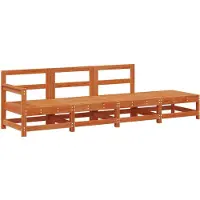 vidaXL Canapé modulable , marron foncé, 252 x 62 x 70,5 cm
