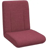 vidaXL Fauteuil à pied réglable en tissu bordeaux