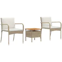 Syfax Ensemble de jardin avec coussin acier