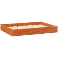 Syfax Lit pour Chien Cire marron 72 x 54 x 9 cm Bois de Pin Massif