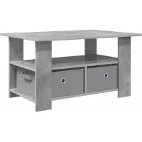 Syfax Table basse Gris béton 77 x 55 x 42 cm Bois d'ingénierie