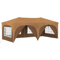 Syfax Tente de fête pop-up 575 x 288 x 245 cm Beige Tissu Oxford
