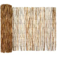vidaXL Clôture de jardin en carbone 500 x 90 cm, motif roseau