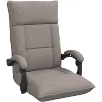 vidaXL Fauteuil à pied réglable en tissu taupe
