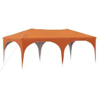 vidaXL Tente de réception pliable 575 x 288 x 245 cm, orange, tissu Oxford