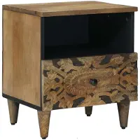 vidaXL Armoire de lit avec tiroir 2 pcs Marron 40 x 33 x 46 cm