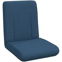 vidaXL Fauteuil à pied réglable, tissu bleu