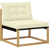 vidaXL Ensemble de canapés d'extérieur avec coussins, 3 pièces, blanc et crème
