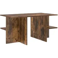Syfax Table basse Chêne Fumé 87 x 50 x 45 cm Bois d’ingénierie