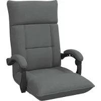 vidaXL Fauteuil à pied réglable , tissu gris foncé