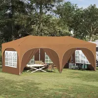 Prolenta Tente événementielle pop-up, modèle "Exclusive", dimensions 575 x 288 x 245 cm, tissu Oxford beige