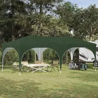 Prolenta Tente événementielle pop-up "Maison Exclusive" – Dimensions : 575 x 288 x 245 cm – Couleur : Vert – Matériau : Oxford