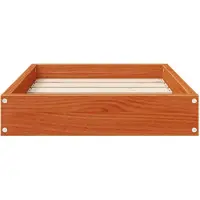 vidaXL Lit pour chien , brun cire, 51,5 x 44 x 9 cm, en bois de pin massif