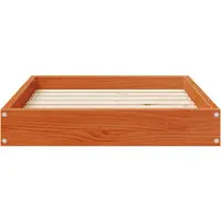 vidaXL Lit pour chien , brun cire, 72 x 54 x 9 cm, en bois de pin massif
