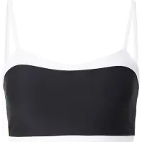 Abercrombie & Fitch Soutien-gorge de sport 'SCULPTLUX SWEETHEART' noir / blanc