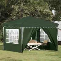 Prolenta Tente événementielle pop-up, modèle "Exclusive", dimensions 288 x 288 x 245 cm, couleur verte, tissu Oxford