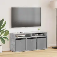 Prolenta Maison Exclusive - Meuble bas à tiroirs, gris béton, 102 x 32 x 48,5 cm