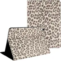 Selencia Coque tablette Sabi avec imprimé léopard pour Samsung Galaxy Tab S11 - Soft Ivory
