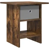 vidaXL Table de chevet Chêne fumé 41 x 40 x 45 cm Bois d'ingénierie