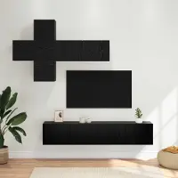 Prolenta Meuble TV exclusif - Ensemble de 8 pièces en panneaux de bois