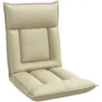 vidaXL Fauteuil à pied réglable , couleur crème, similicuir