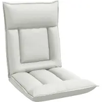 vidaXL Fauteuil à pied réglable , blanc, similicuir