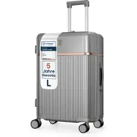 4FLY Valise rigide , 65 cm de large (68 L), en polycarbonate – avec serrure TSA, 4 roulettes doubles pivotantes et poignée télescopique en aluminium, bagage de voyage