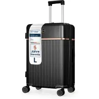 4FLY Valise rigide , 65 cm de large (68 L), en polycarbonate – avec serrure TSA, 4 roulettes doubles pivotantes et poignée télescopique en aluminium, bagage de voyage