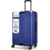 4FLY Valise de voyage rigide à coque en aluminium XL 77 cm (103 L) en PC+ABS – avec serrure TSA, 4 roulettes doubles pivotantes, bagages