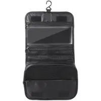OEM Trousse de toilette de voyage et de camping, noire, 24 x 18 x 9 cm